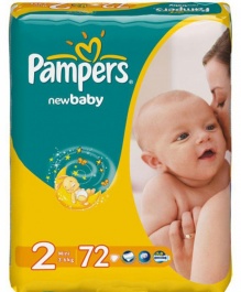 PAMPERS подгузники NEW BABY 2 mini 3-6кг 72шт