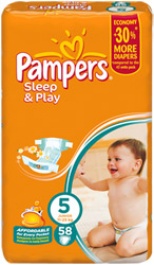 PAMPERS подгузники ACTIVE BABY 5 junior 11-25кг 58шт