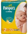 PAMPERS подгузники NEW BABY 2 mini 3-6кг 72шт