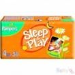 PAMPERS подгузники SLEEP&PLAY 4 maxi 7-18кг 50шт