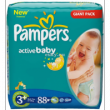 PAMPERS подгузники ACTIVE BABY 3 midi plus 5-10кг 88шт