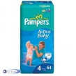 PAMPERS подгузники ACTIVE BABY 4 maxi 7-18кг 54шт